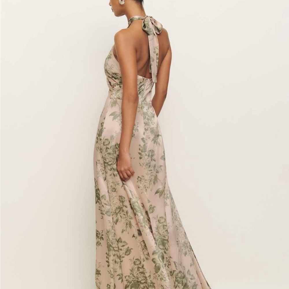 Reformation Veria Silk Maxi Dress Symphonic Brand New - Picture 2 of 10